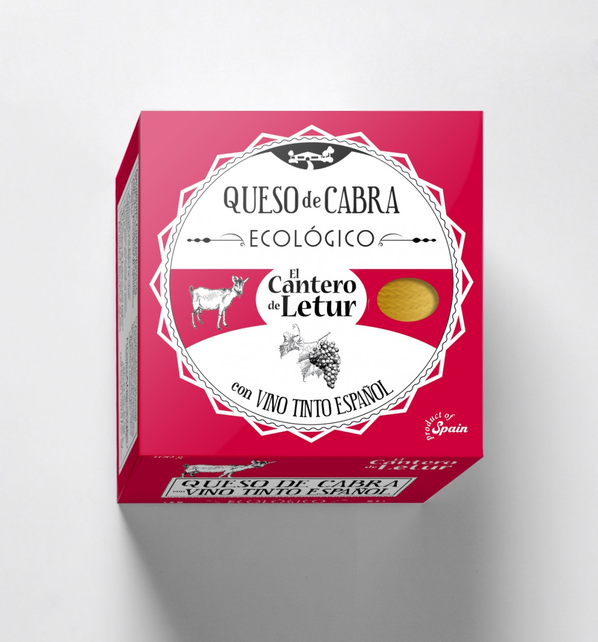 Packaging queso ecológico diseño El Cantero de Letur. Organic cheese packaging for Cantero de Letur