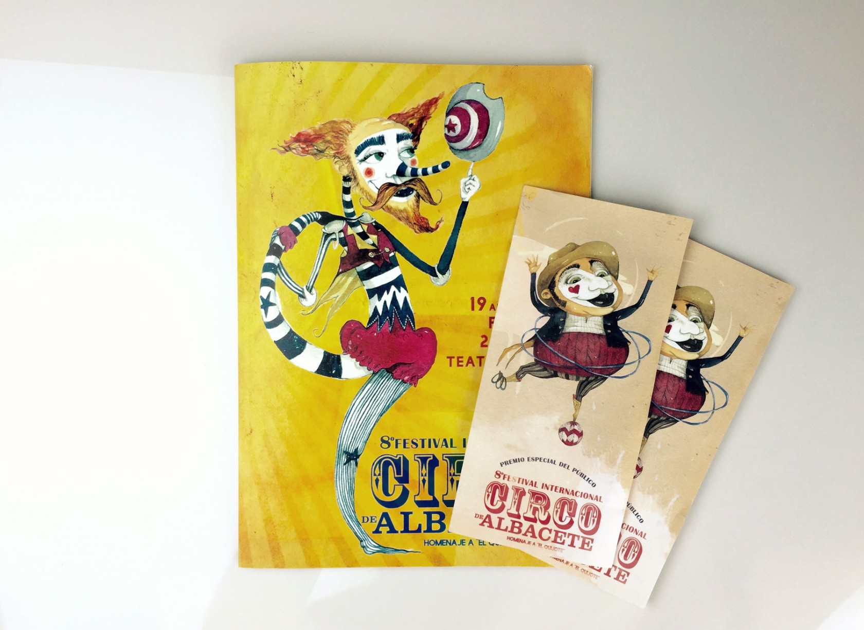 Ilustraciones Festival de Circo de Albacete diseño desing ilustration. Poster and Illustrations for Albacete Circus Festival