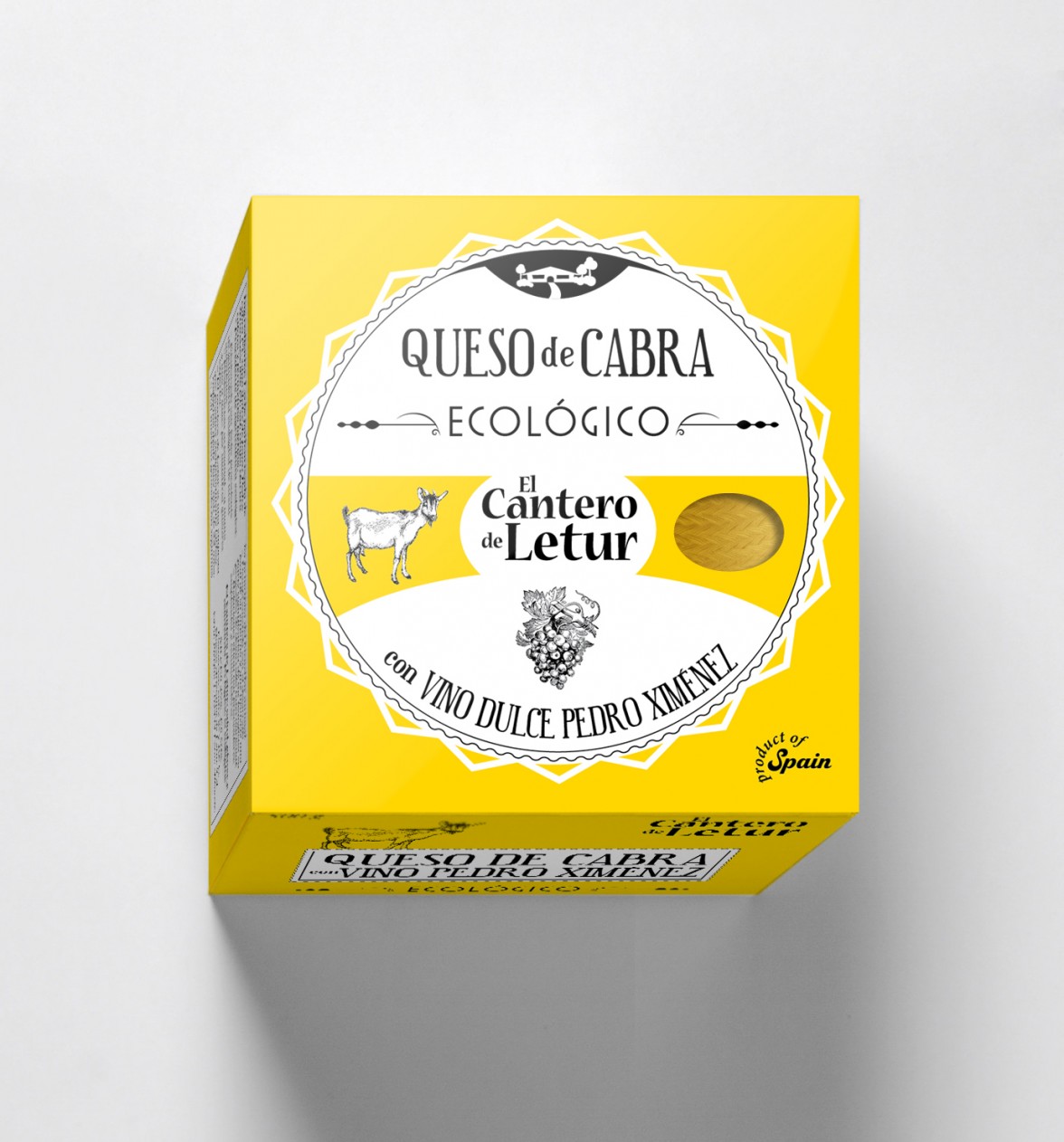 packaging queso ecológico El Cantero de Letur. Organic cheese packaging for Cantero de Letur