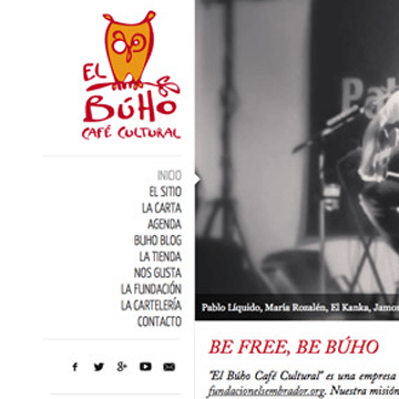 Diseño web para el Búho café