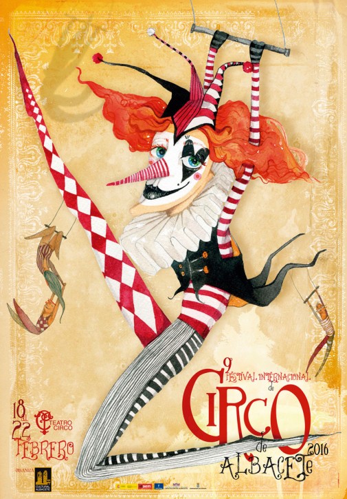 Diseño cartel Festival de Circo de Albacete Ilustración. Albacete Circus Festival