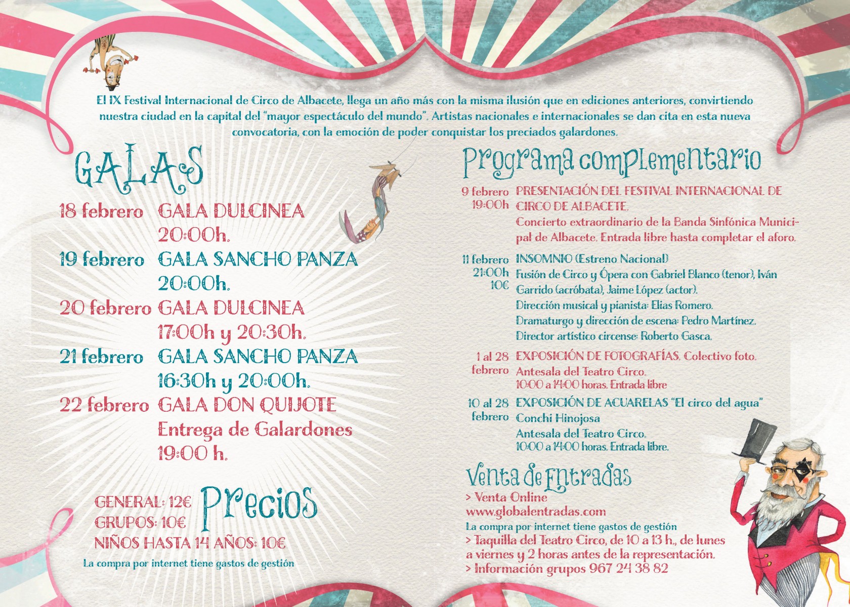 Diseño cartel Festival de Circo de Albacete Ilustración