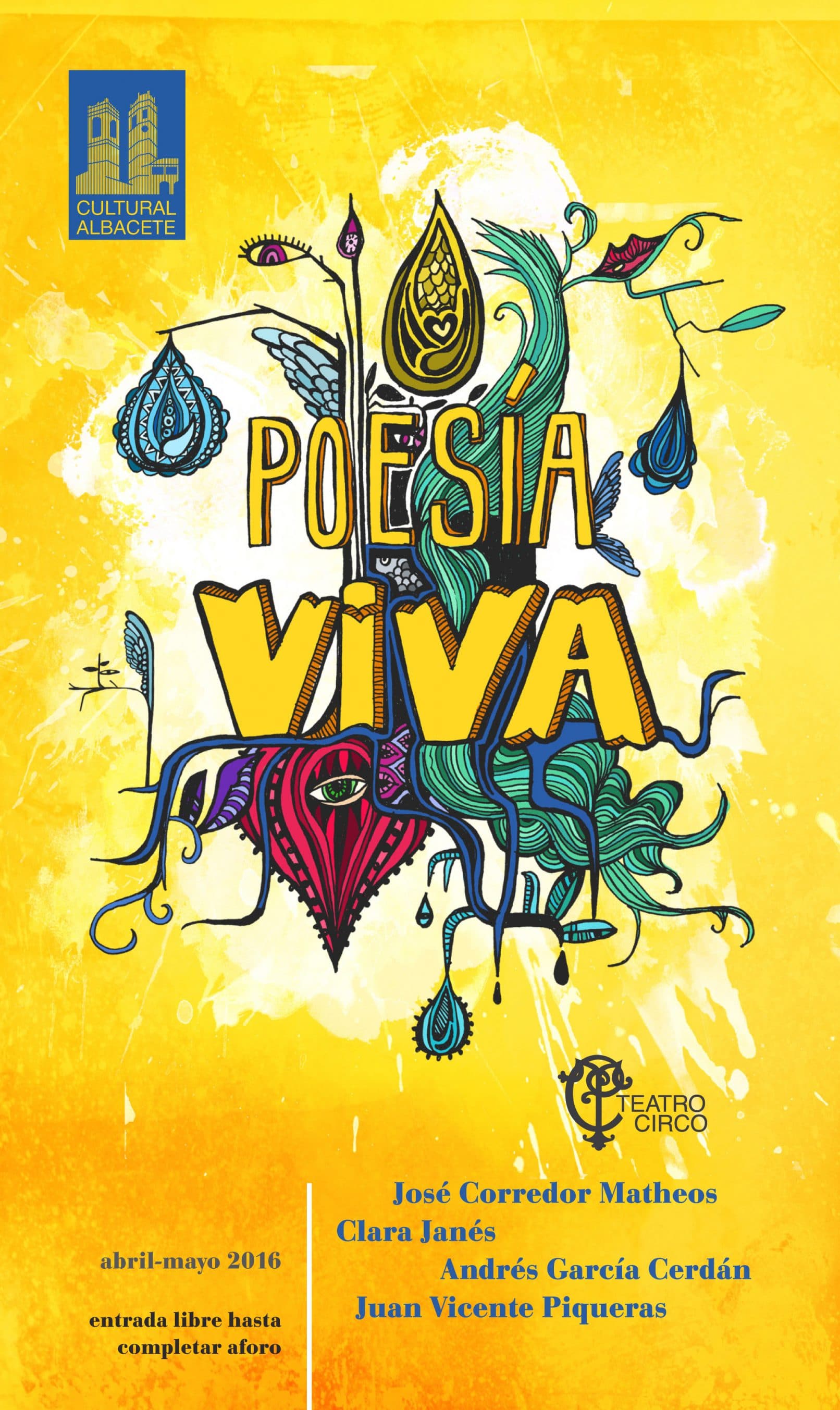Diseño cartel ciclo de poesía Albacete