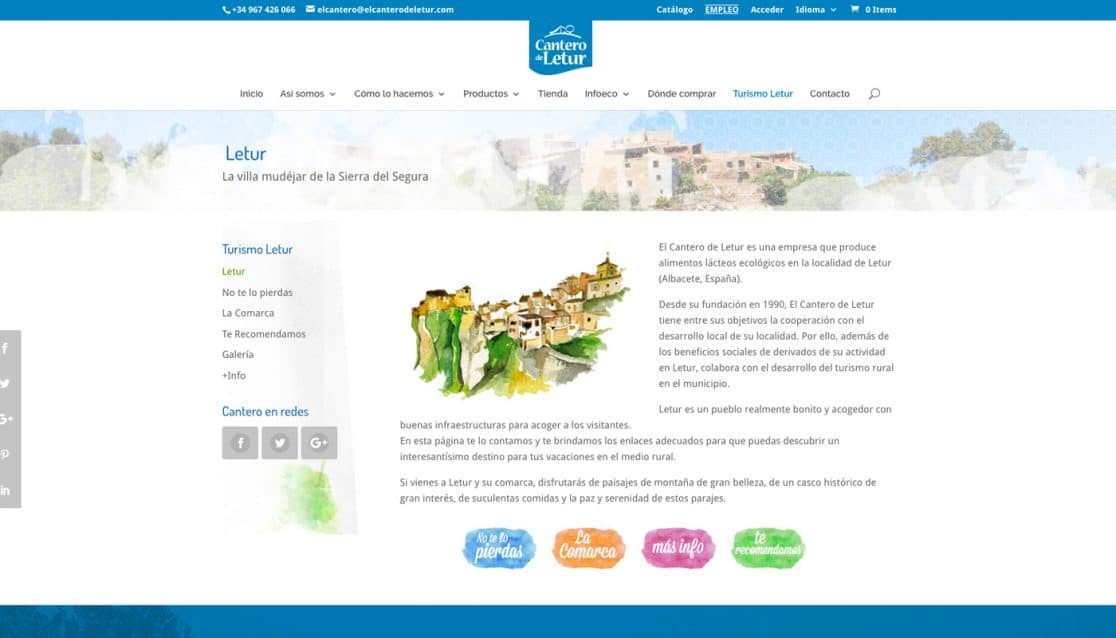 Página web y Tienda online Cantero de Letur