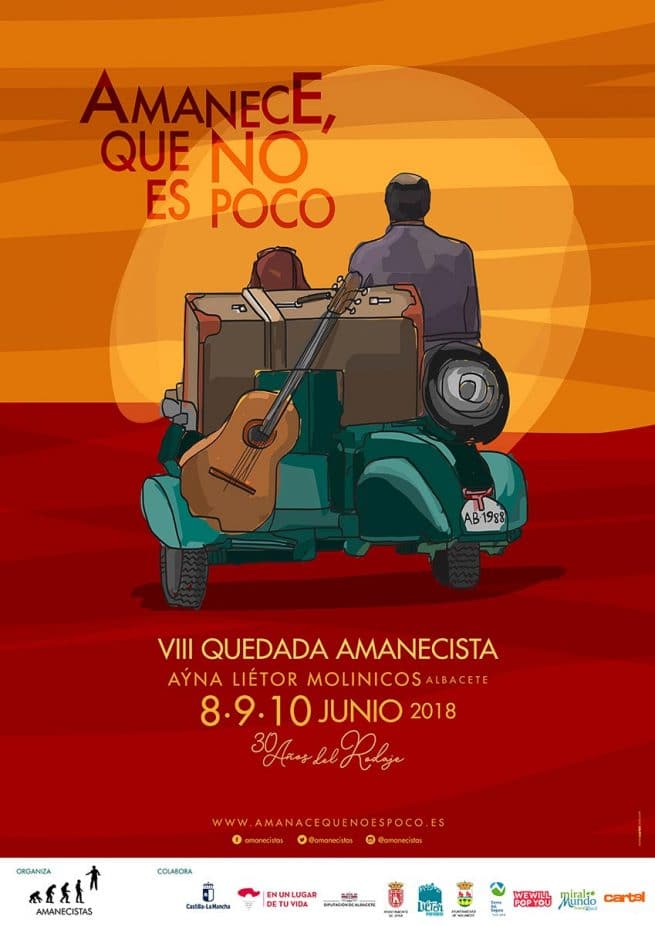 Diseño cartel quedada Amanece que no es poco