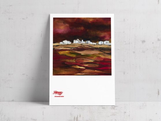 Postales el Sembrador Restaurante Escuela Caritas Albacete diseño Cartel arte