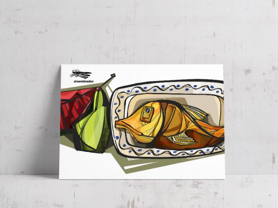 Postales el Sembrador Restaurante Escuela Caritas Albacete diseño Cartel arte