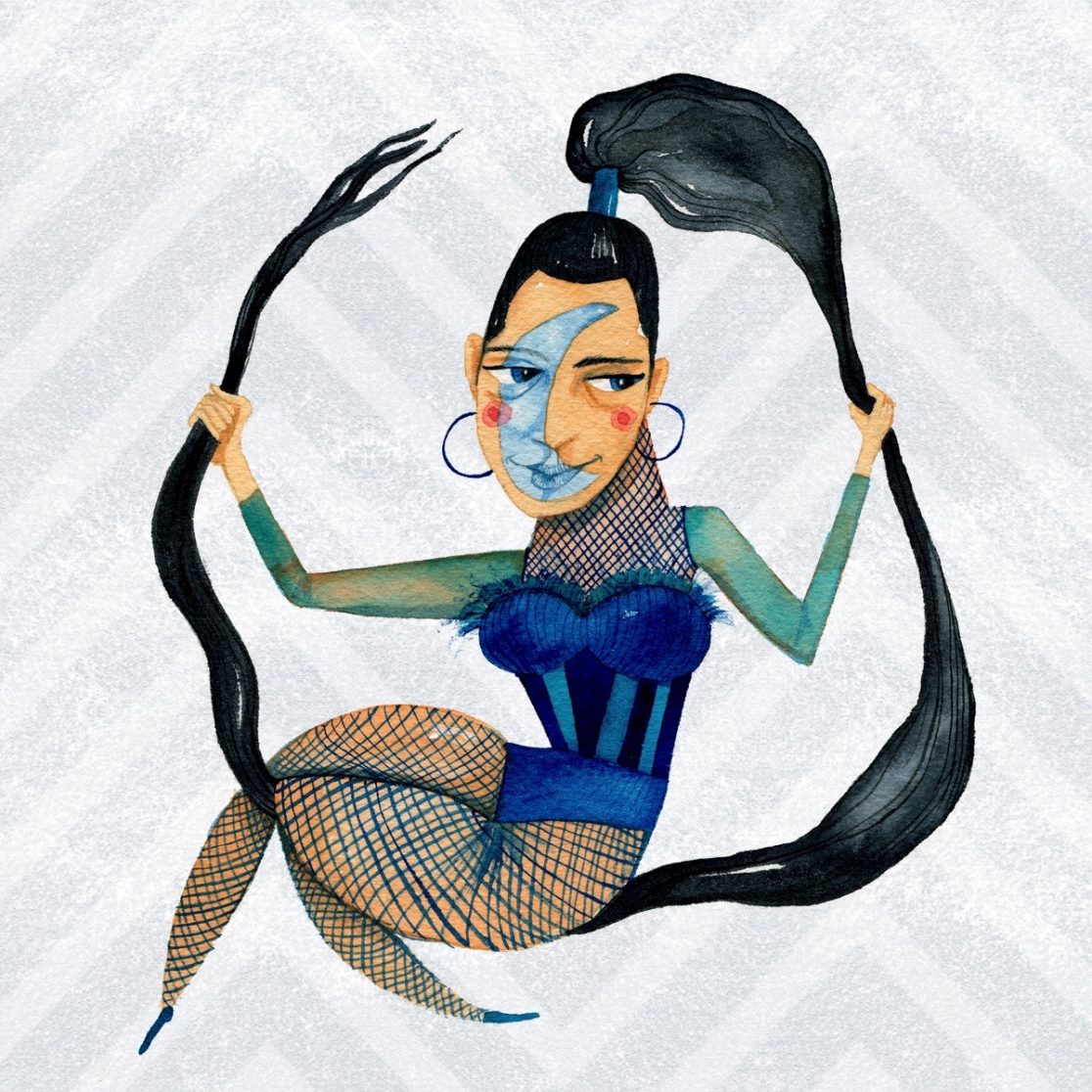 Ilustración acuarela Circo Albacete