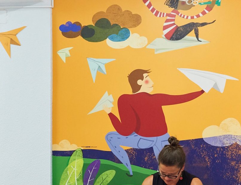 Mural ilustración Albacete