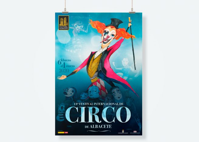 Diseño e ilustración cartel Festival Internacional de Circo de Albacete 2020