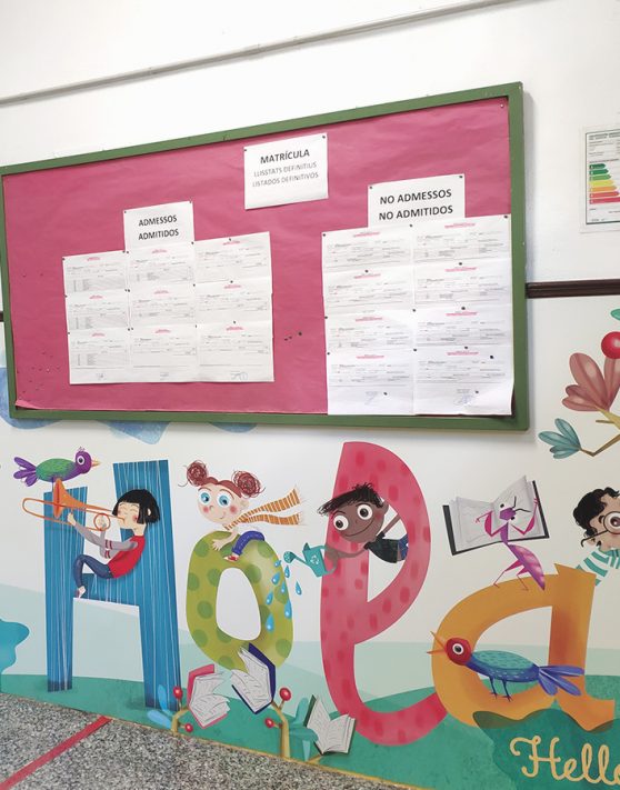 Ilustración infantil y decoración colegio