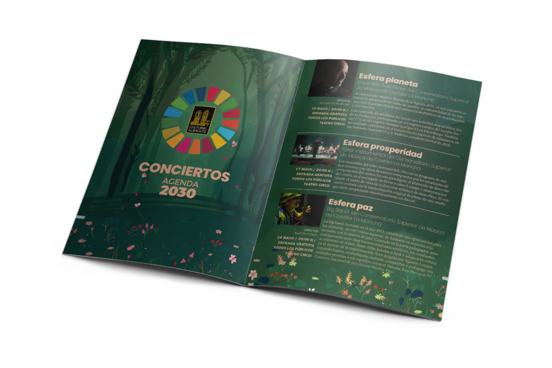 Diseño interior de revista - Conciertos Agenda 2030