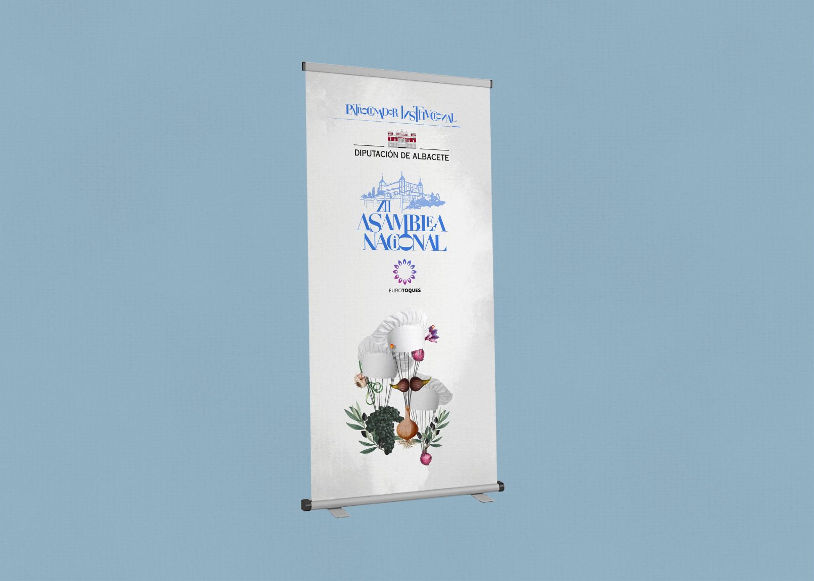 Roll up Eurotoques congreso nacional eurotoques diseño gráfico collage digital