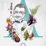 Ilustración antoni luis aduriz diseño gráfico cocina