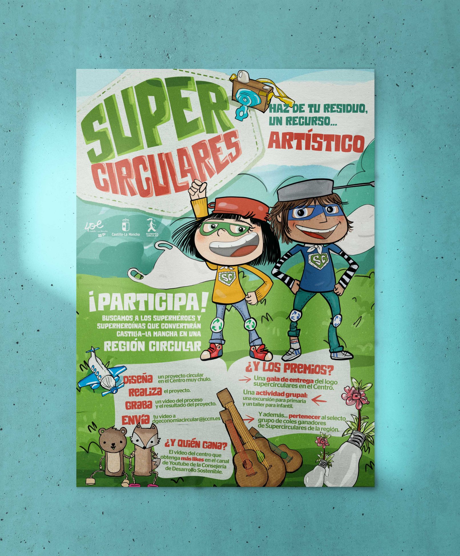 Diseño gráfico cartel Supercirculares economía circular