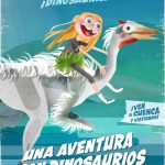 cartel ilustracion dinosaurio castilla la mancha paleontología