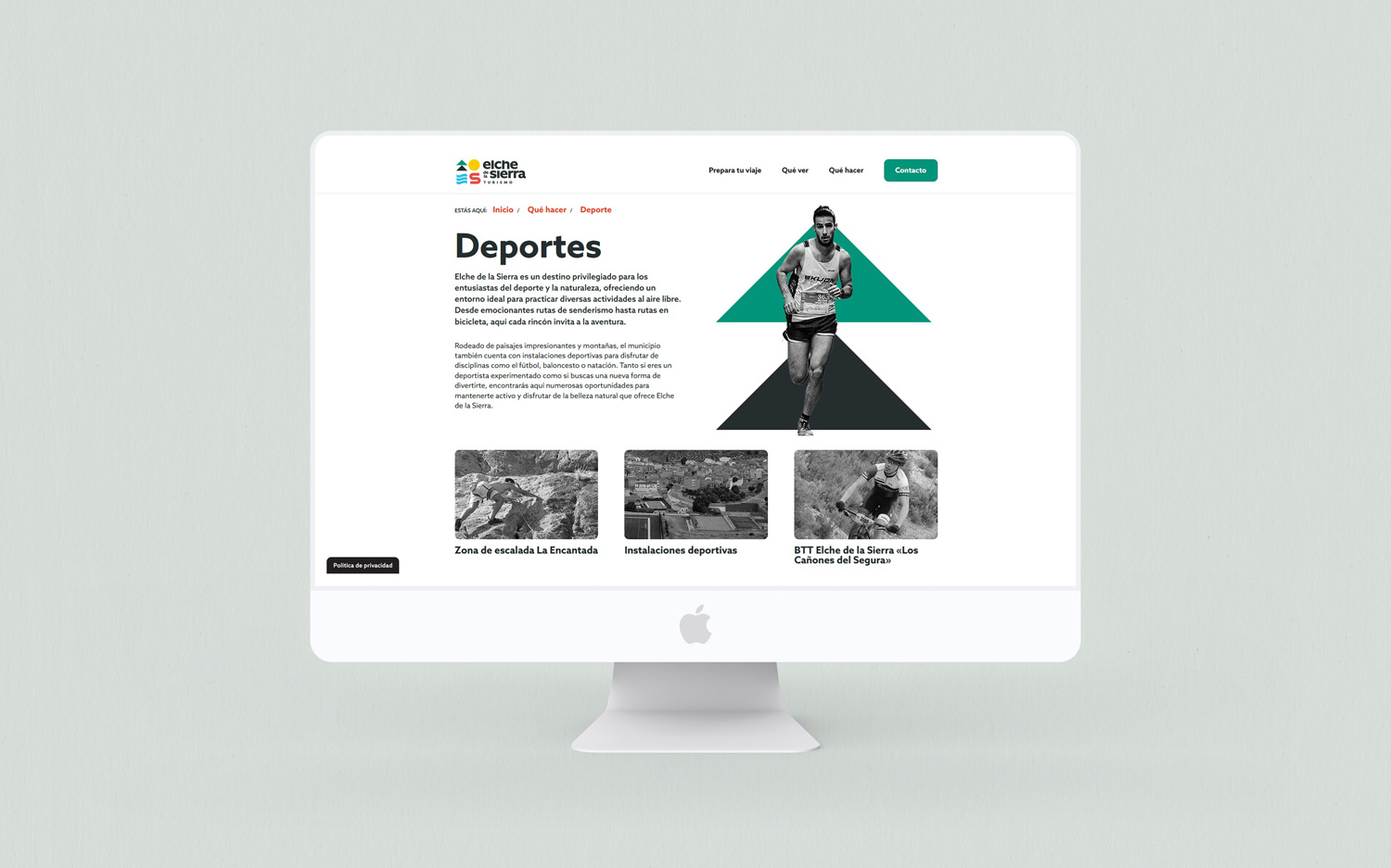 Diseño web turismo elche de la sierra